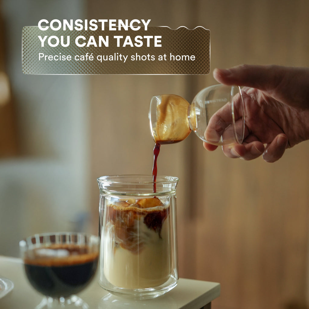 Stackable Espresso Shot Glasses with Measurements – Set of 2