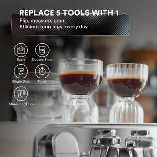 Stackable Espresso Shot Glasses with Measurements – Set of 2