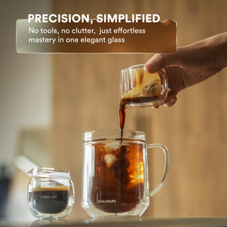 Double-Wall Espresso Pouring Glasses with Spout – Set of 2