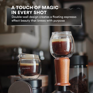 Double-Wall Espresso Pouring Glasses with Spout – Set of 2