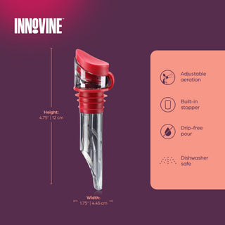 Tilt Wine Aerator in Raspberry