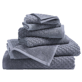 Grayson Cotton Diamond Waffle Weave Bath Towel Set