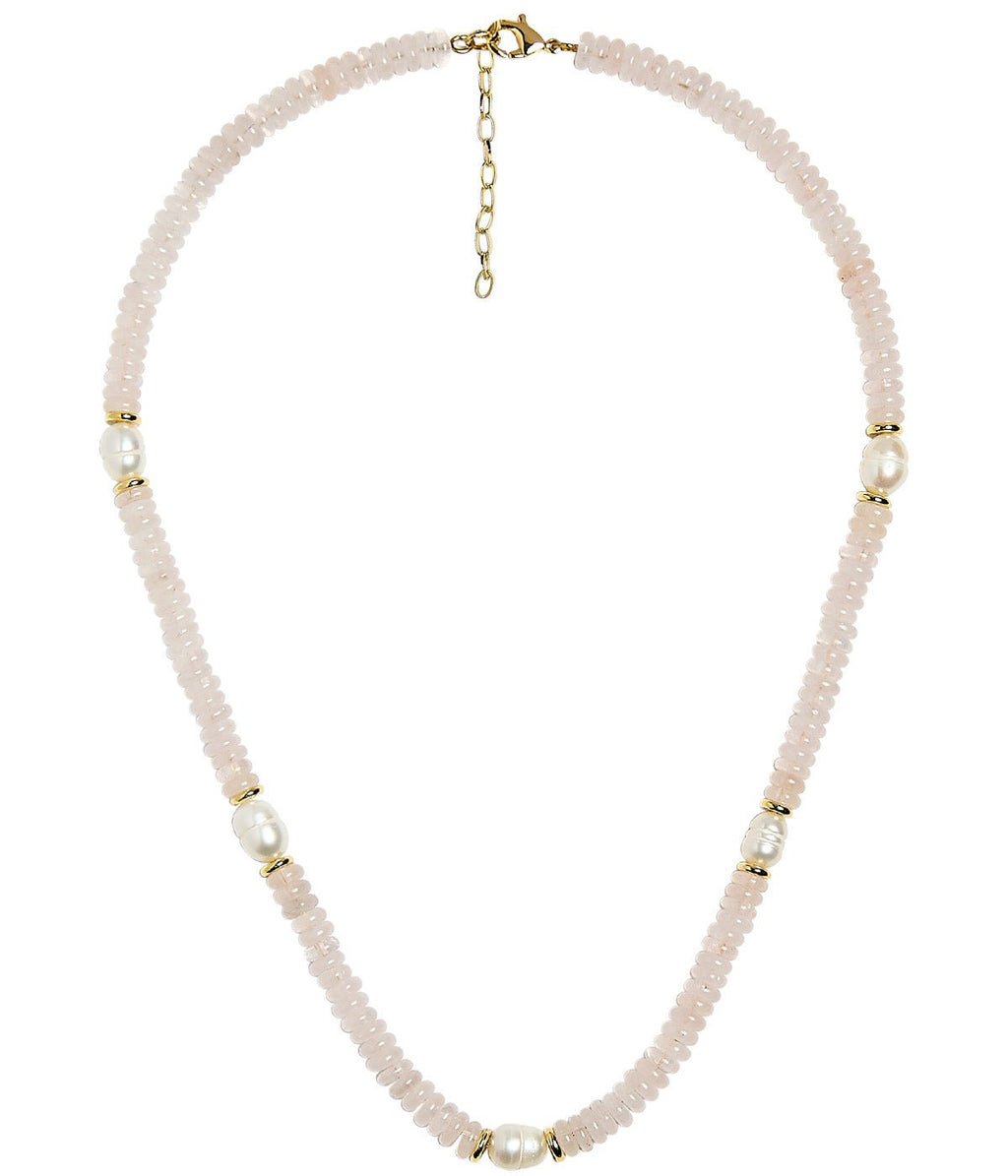 Jenny Quartz Beaded Necklace with Freshwater Pearl