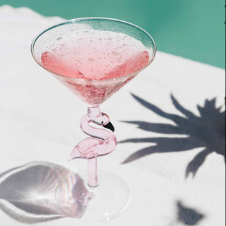 Pink Flamingo 3D Martini Glasses – Set of 2