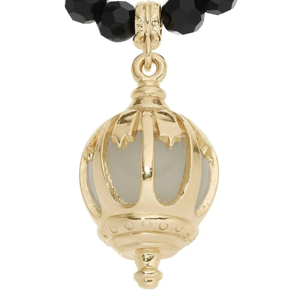 Jet Bead Lantern Necklace