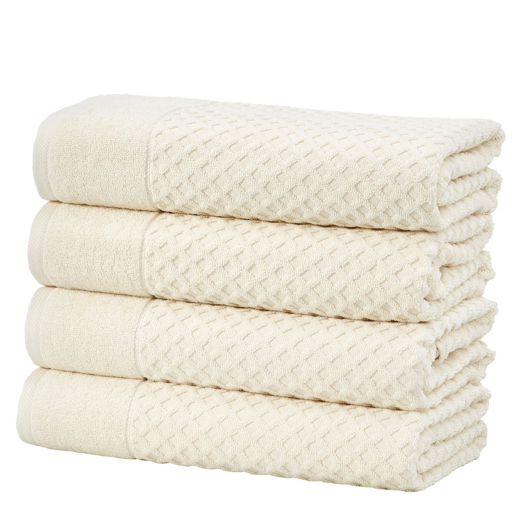 Grayson Cotton Diamond Waffle Weave Bath Towel Set