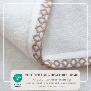 Elegant Cotton Border-Stitched Towel Set – Valery Collection (6-Piece)