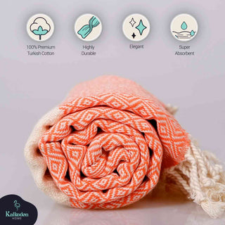 Diamond Turkish Cotton Beach Towel | Quick-Dry & Sand Resistant