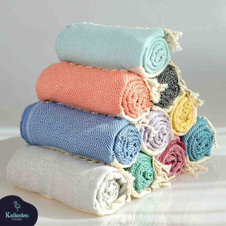 Diamond Turkish Cotton Beach Towel | Quick-Dry & Sand Resistant