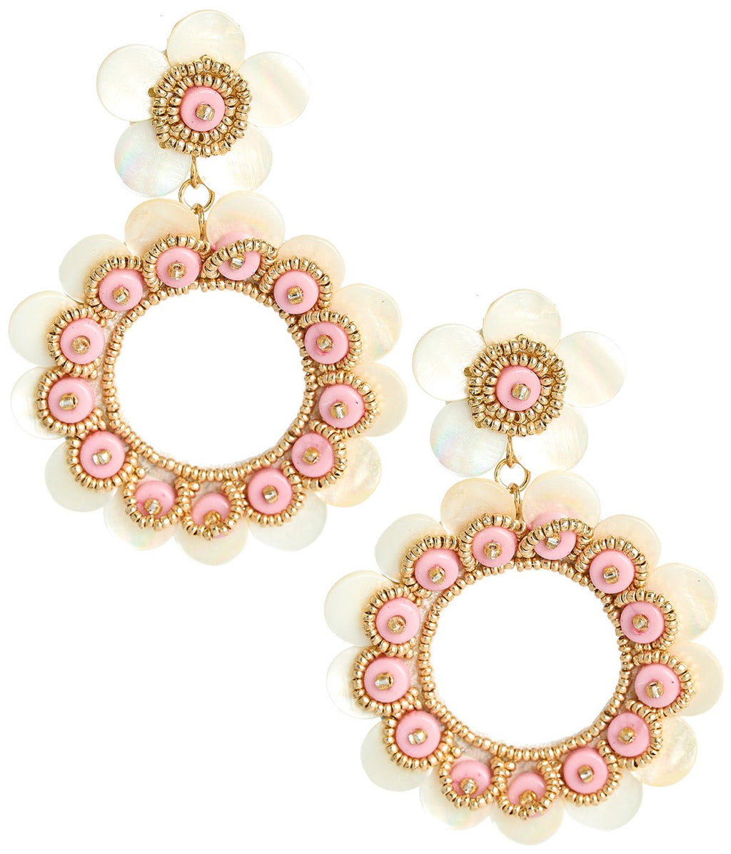 Kara Mother of Pearl Seashell Earrings