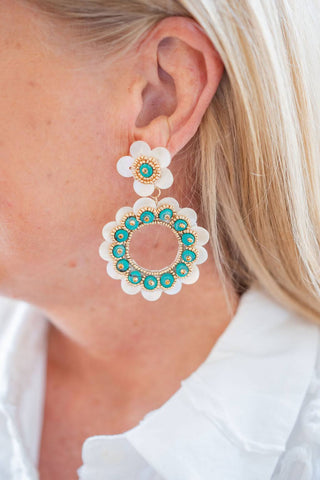 Kara Mother of Pearl Seashell Earrings