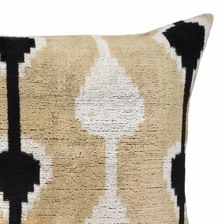 Kisses Silk Velvet Ikat Throw Pillow, 16 x 24