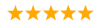 Golden five-star rating icon representing excellent reviews.