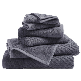 Grayson Cotton Diamond Waffle Weave Bath Towel Set