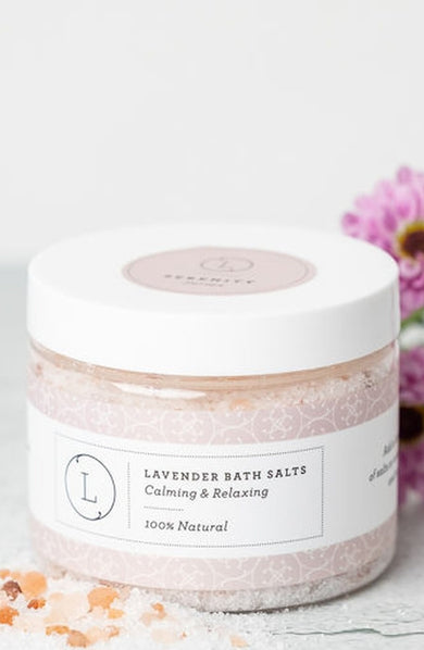 Lavender Bath Salt Soak | Relaxing Natural Sea Salt Blend – 9 oz
