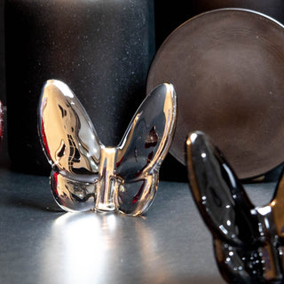Le Mariposa Crystal Butterfly Figurine in Gray/Silver - Anara Lifestyle