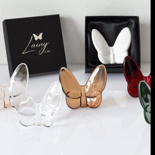 Le Mariposa Crystal Butterfly Figurine in White by Lainy Home - Anara Lifestyle
