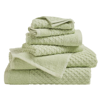Grayson Cotton Diamond Waffle Weave Bath Towel Set