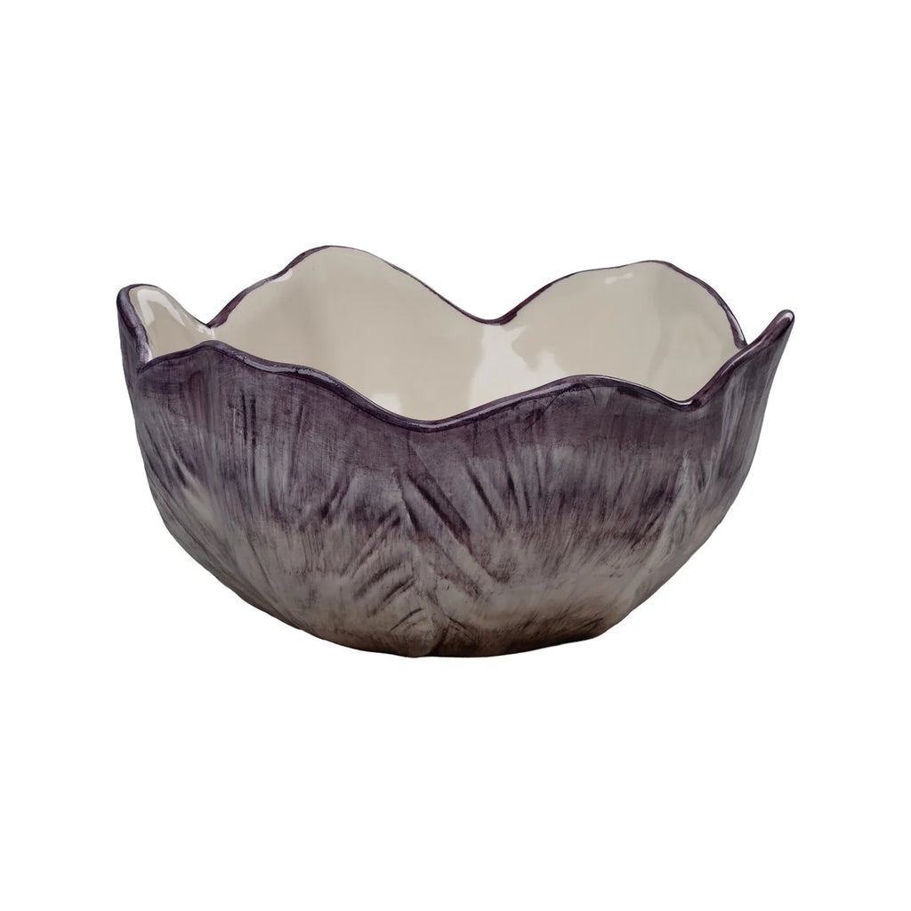 Elisabetta Flower Cereal Bowls Set of 2, Lilac | Hand-Painted Ceramic Bowls Made in Portugal