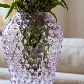 Hobnail Glass Vase in Lilac Bloom – Barrel