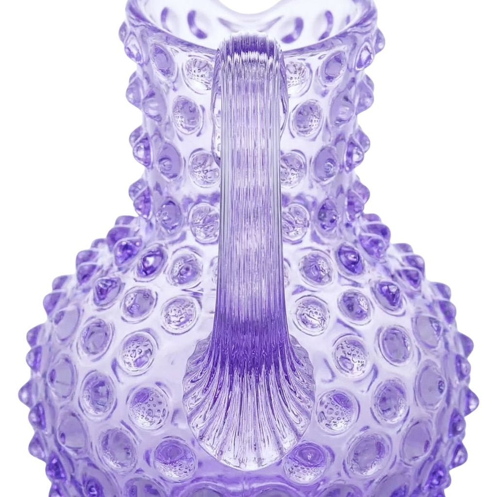Hobnail Glass Creamer Jug in Lilac Bloom – 1 Liter