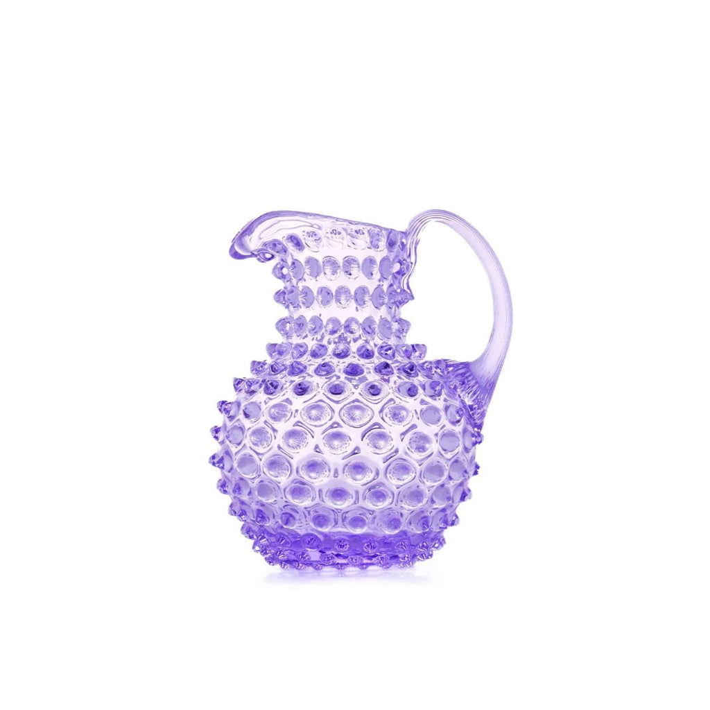 Hobnail Glass Creamer Jug in Lilac Bloom – 1 Liter
