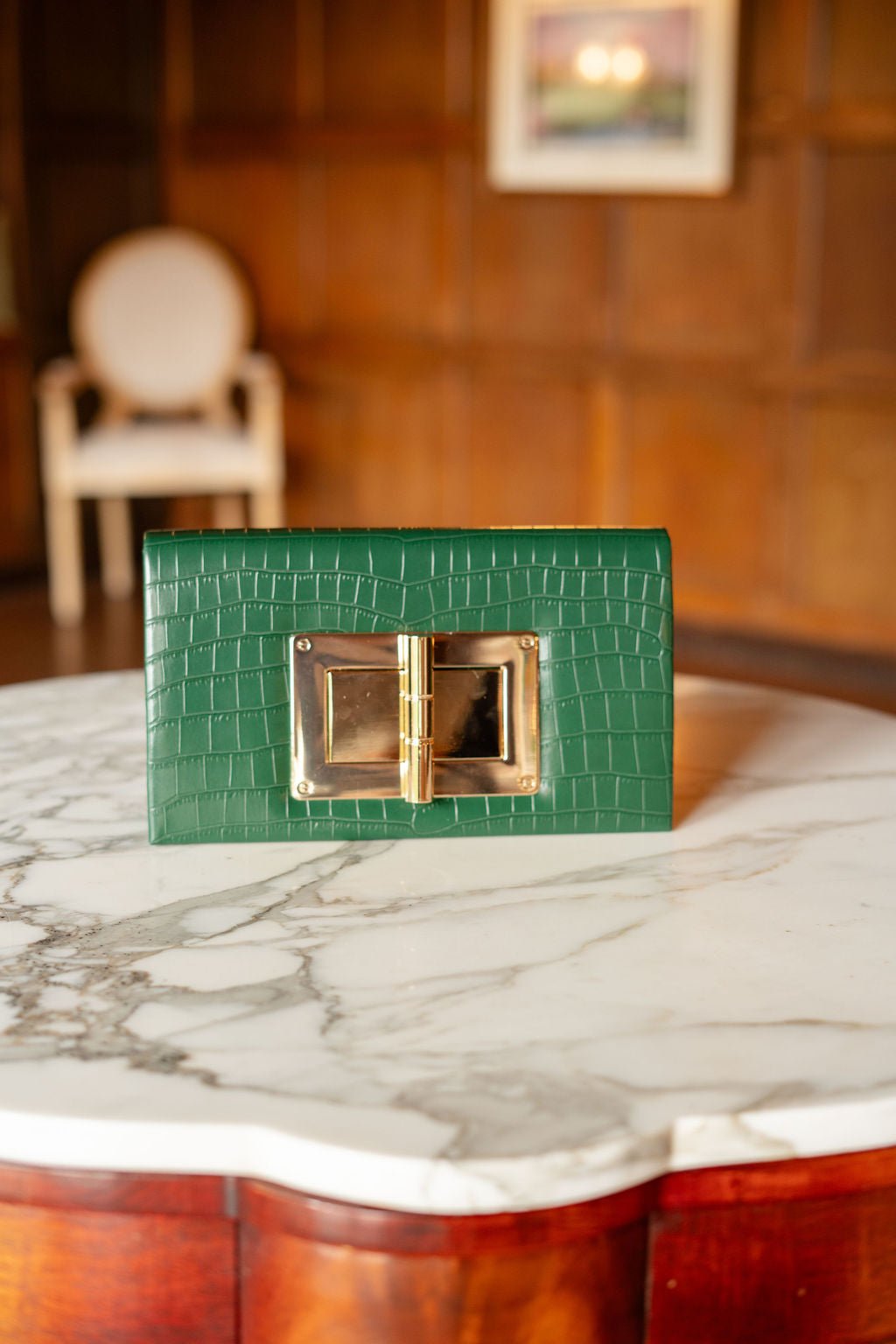 Lillian Croc Clutch
