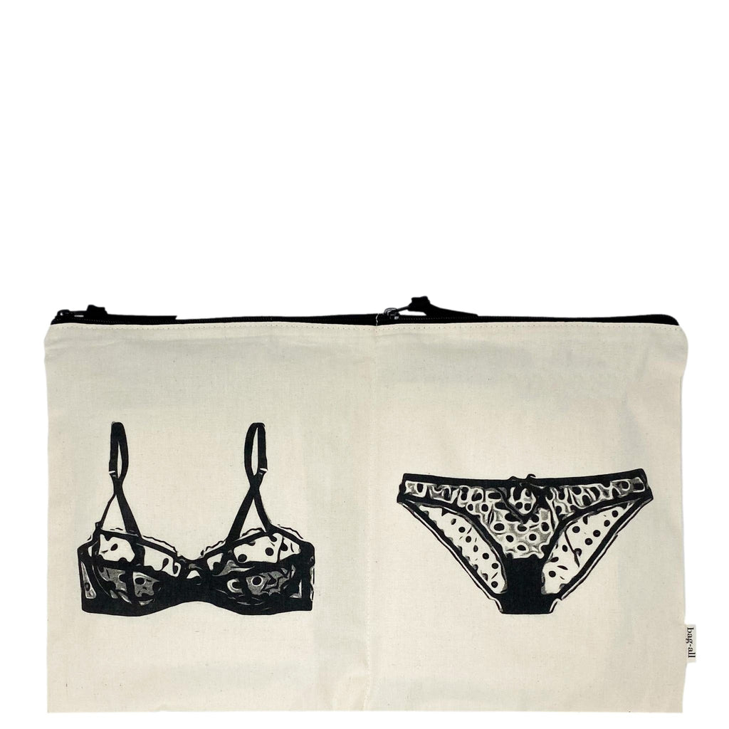 Double Lingerie Packing Pouch – Cream