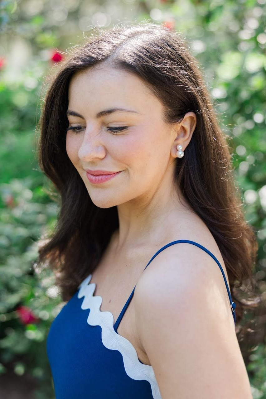 Audrey - Double Pearl earrings - Belle of the Ball