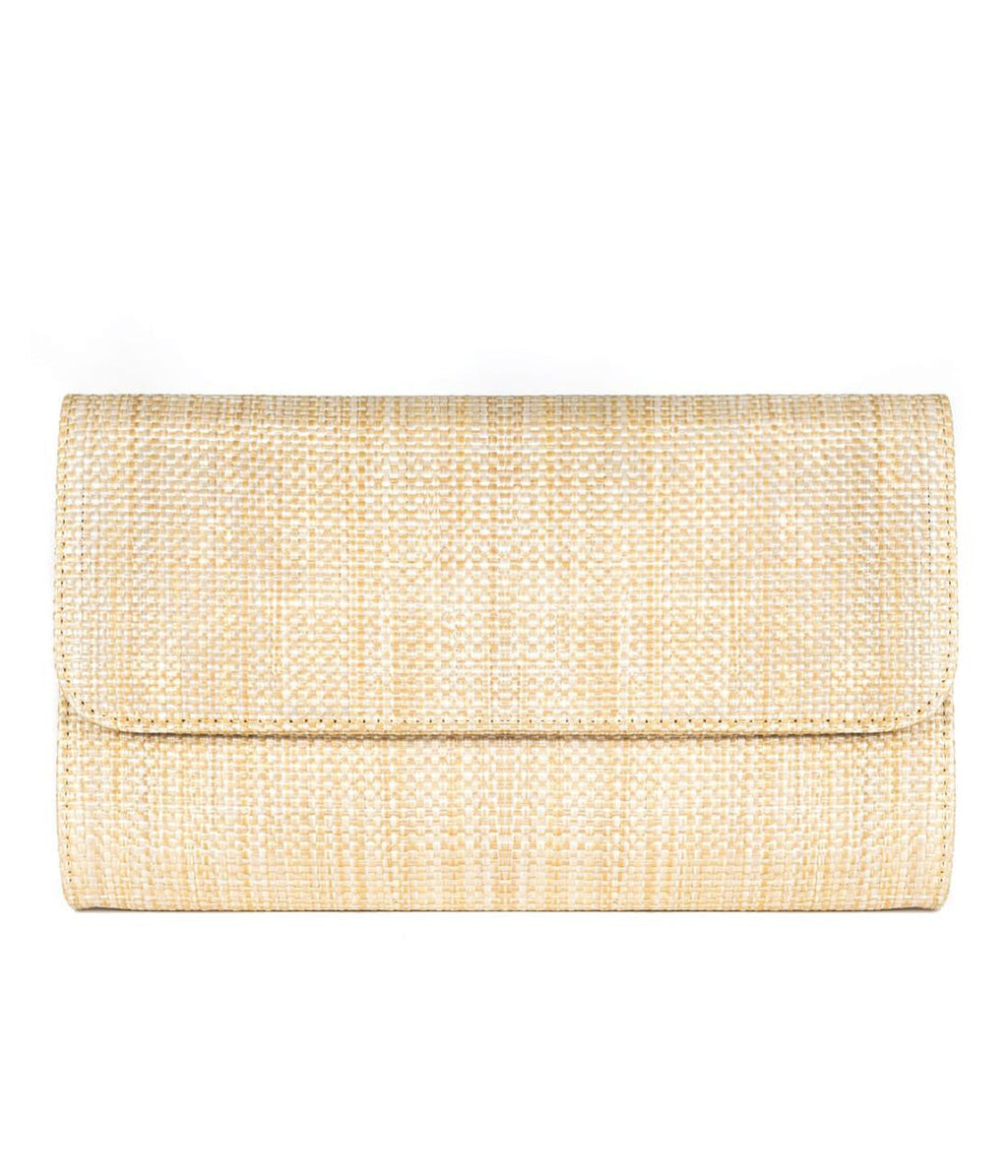 Avery Straw Clutch – Convertible Crossbody