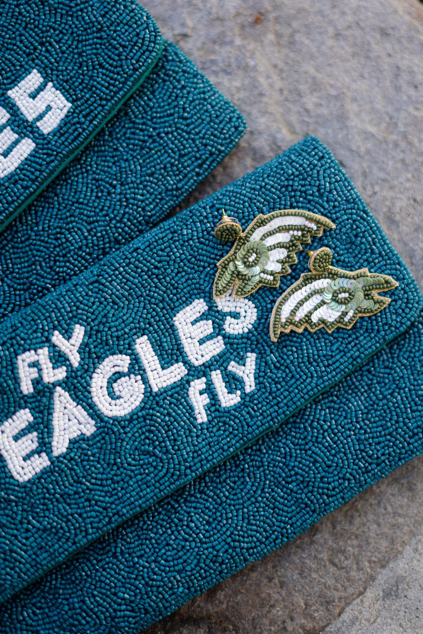 Eagles Head - Fabric Backed Earrings