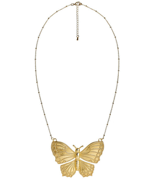 Haines Butterfly Pendant Necklace