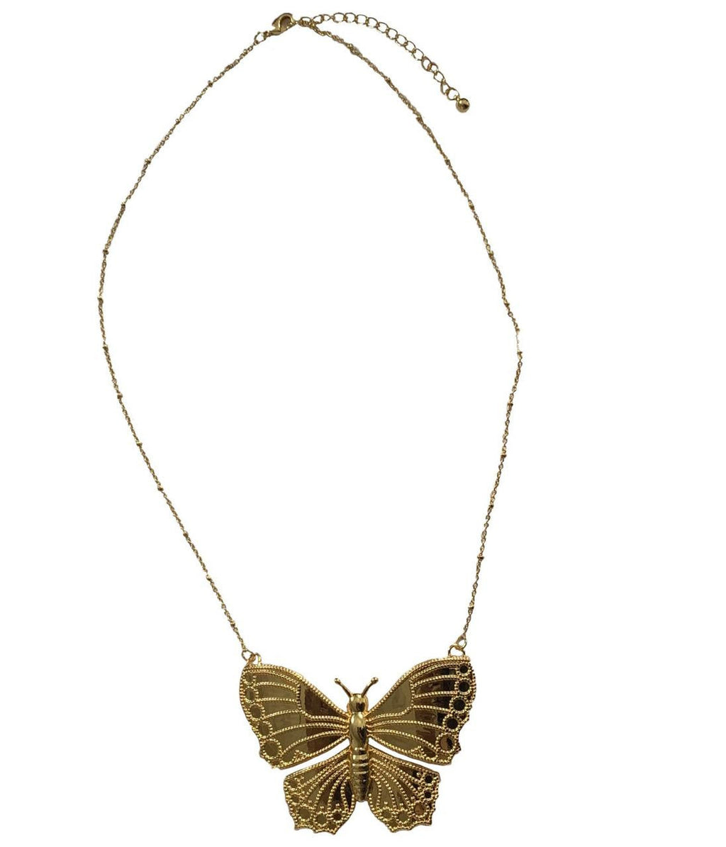 Haines Butterfly Pendant Necklace