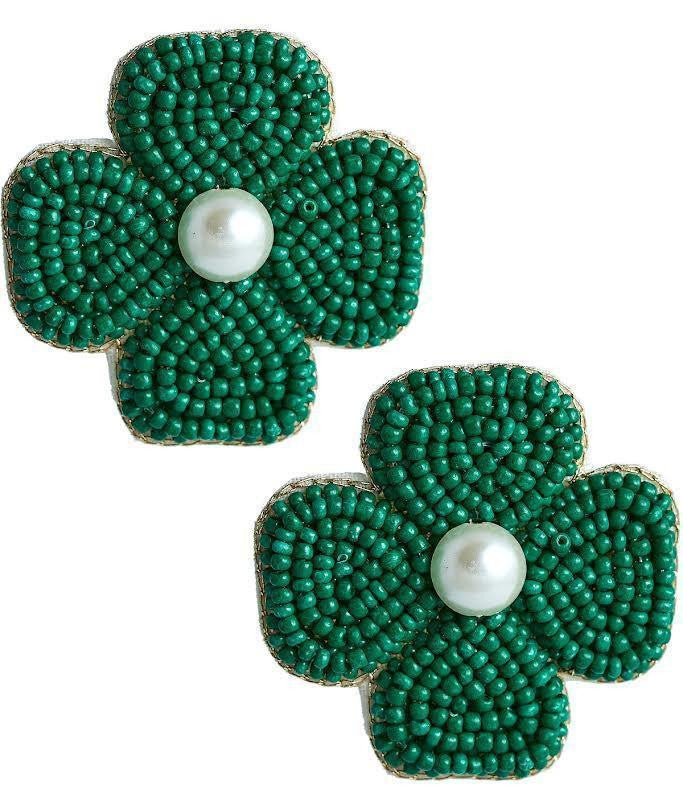 Kerry Beaded Clover Stud Earring