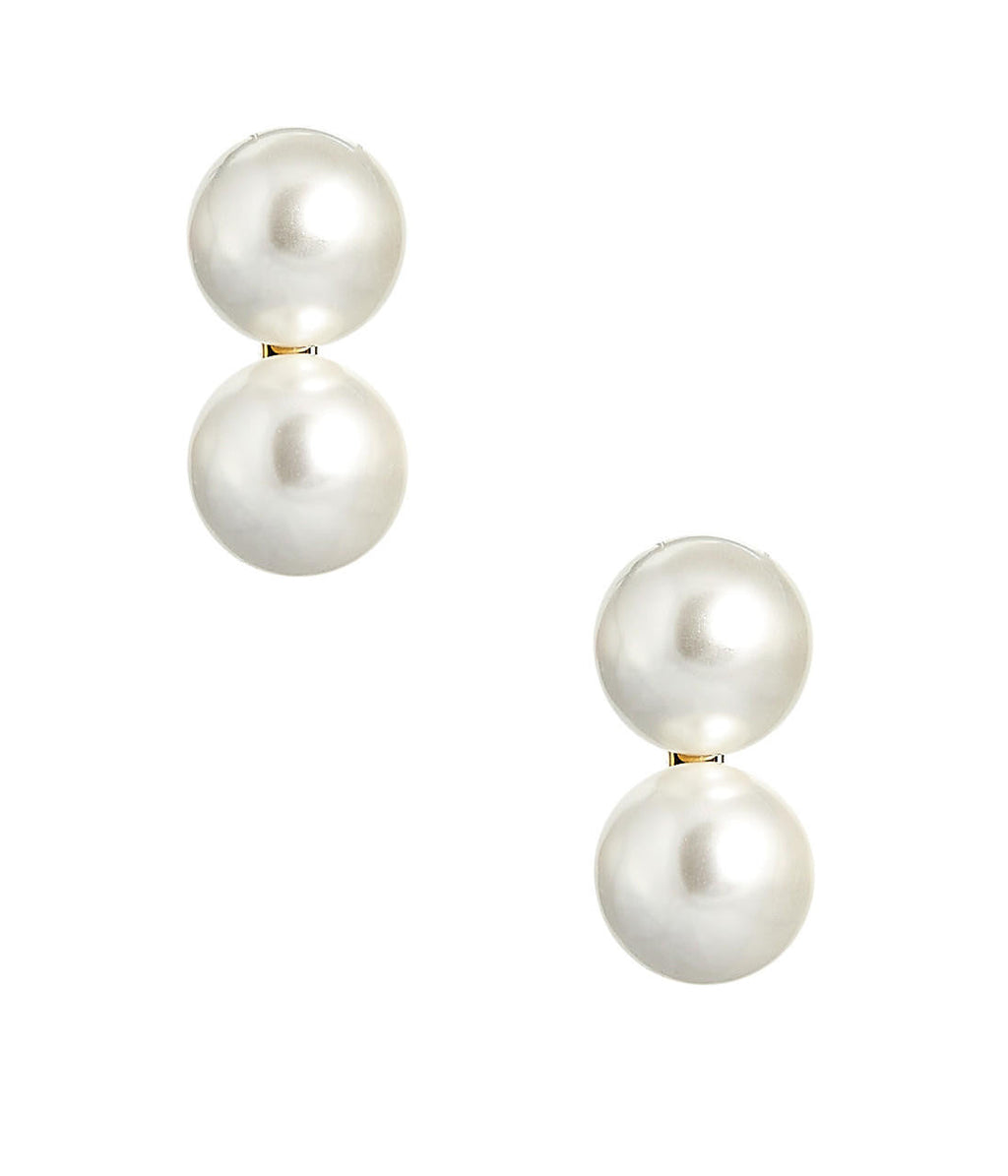 Large Belle - Double Pearl earrings - Belle of the Ball