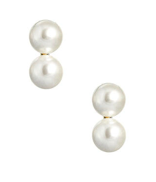 Large Belle - Double Pearl earrings - Belle of the Ball