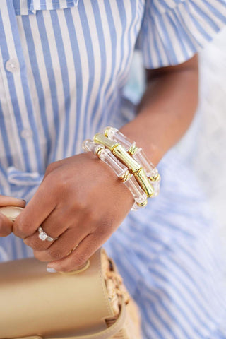 Logan Bamboo Acrylic Bracelet