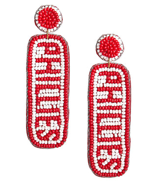 Phillies Drop - Fabric Backed Earrings