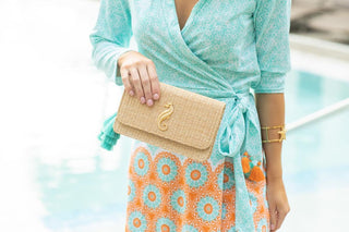 Ruby Straw Clutch