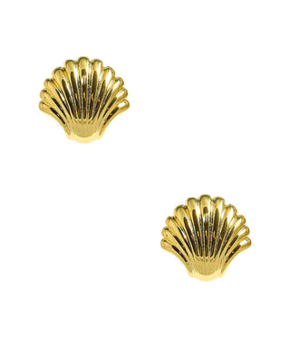 The Meeghan - Gold Shell Stud - 18k Gold Plated - Meeghan Mullin x Lisi Lerch Collection