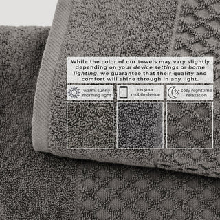 Grayson Cotton Diamond Waffle Weave Bath Towel Set