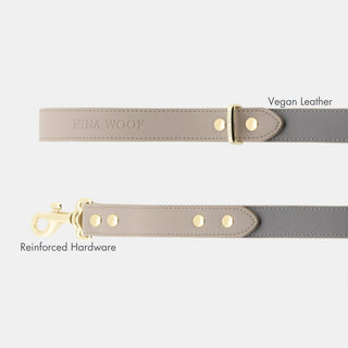 London Vegan Leather Dog Leash 4ft | Sophisticated Saffiano-Inspired Design