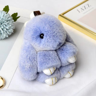 Lulu Bunny Rex Fur Key Chains with Vintage Bunny Tin Cases & Car Freshener - Anara Lifestyle