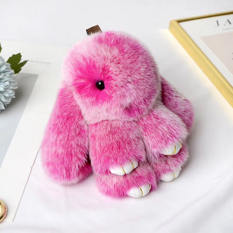 Lulu Bunny Rex Fur Key Chains with Vintage Bunny Tin Cases & Car Freshener - Anara Lifestyle