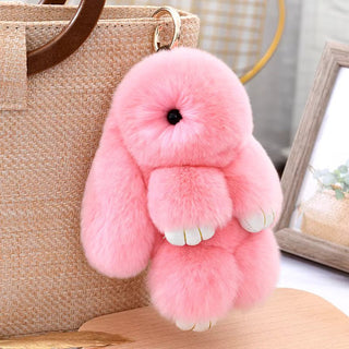 Lulu Bunny Rex Fur Key Chains with Vintage Bunny Tin Cases & Car Freshener - Anara Lifestyle
