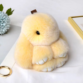 Lulu Bunny Rex Fur Key Chains with Vintage Bunny Tin Cases & Car Freshener - Anara Lifestyle