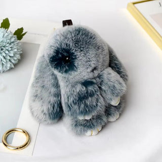 Lulu Bunny Rex Fur Key Chains with Vintage Bunny Tin Cases & Car Freshener - Anara Lifestyle