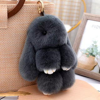 Lulu Bunny Rex Fur Key Chains with Vintage Bunny Tin Cases & Car Freshener - Anara Lifestyle