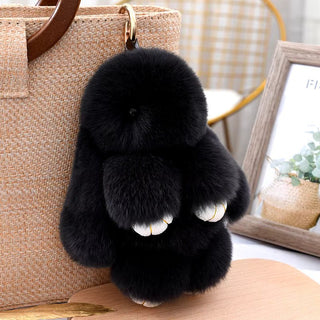 Lulu Bunny Rex Fur Key Chains with Vintage Bunny Tin Cases & Car Freshener - Anara Lifestyle