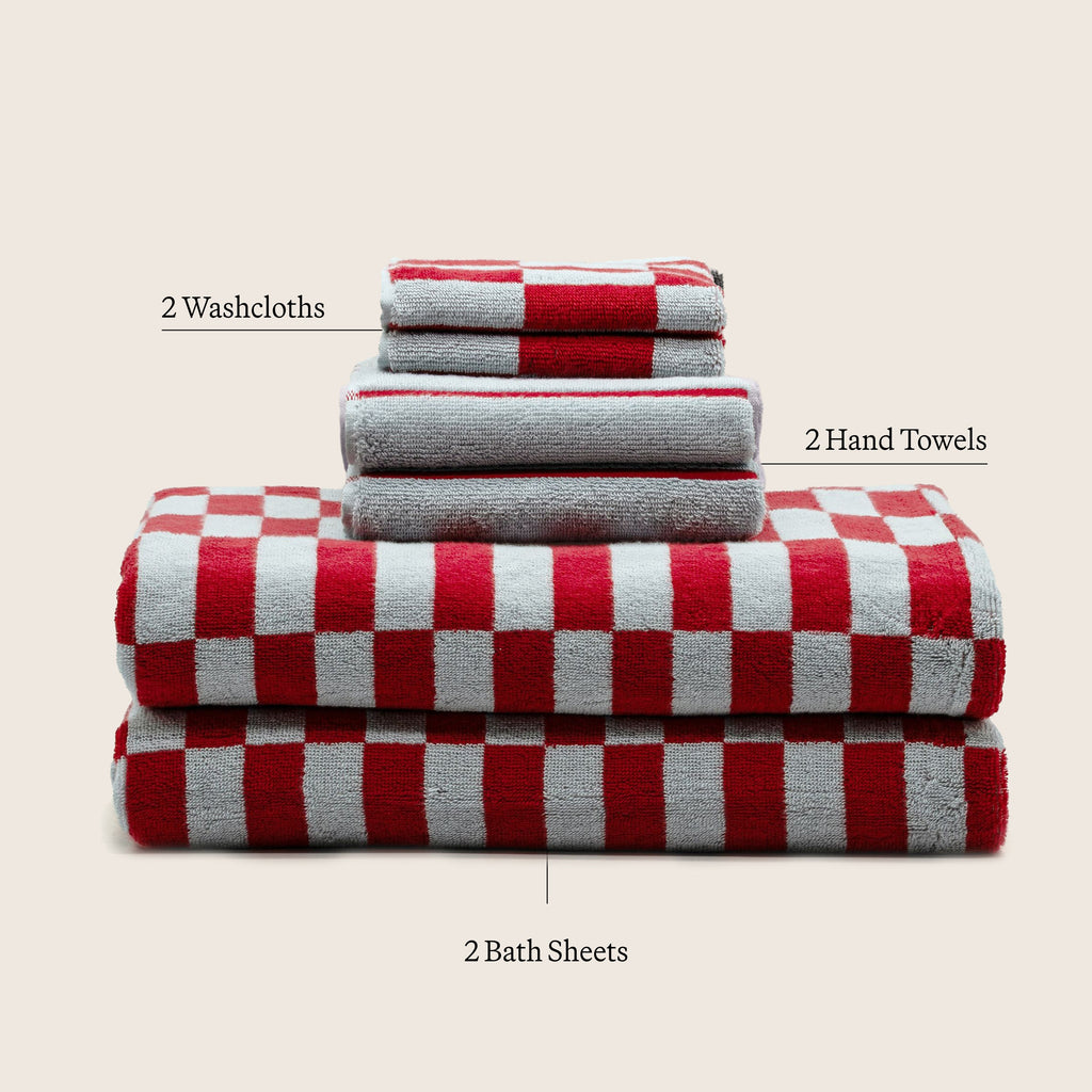 Pietra Checkered Australian Cotton Towels